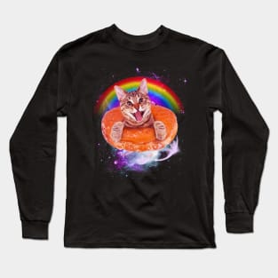 Space Cat Donut Long Sleeve T-Shirt